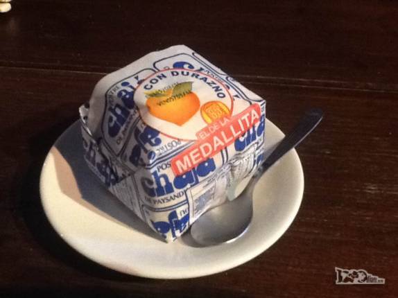 O nosso primeiro chajá, sobremesa típica de Paysandú  e de todo o Uruguai